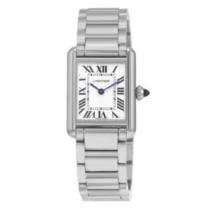 Cartier Tank Quartz Silver Dial Ladies Watch WSTA0051