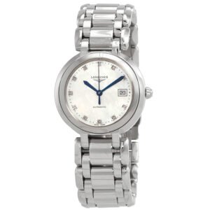 Longines Primaluna Automatic Diamond White Mother of Pearl Dial Ladies Watch L8.113.4.87.6