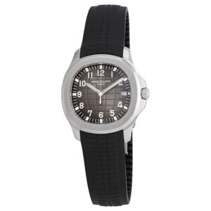 Pre-owned Patek Philippe Aquanaut Black embossed Dial Men's Watch 5167A-001