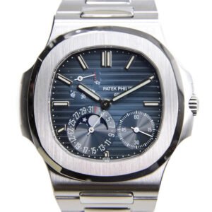 Pre-owned Patek Philippe Nautilus Blue Dial Men's Watch 5712/1A-001